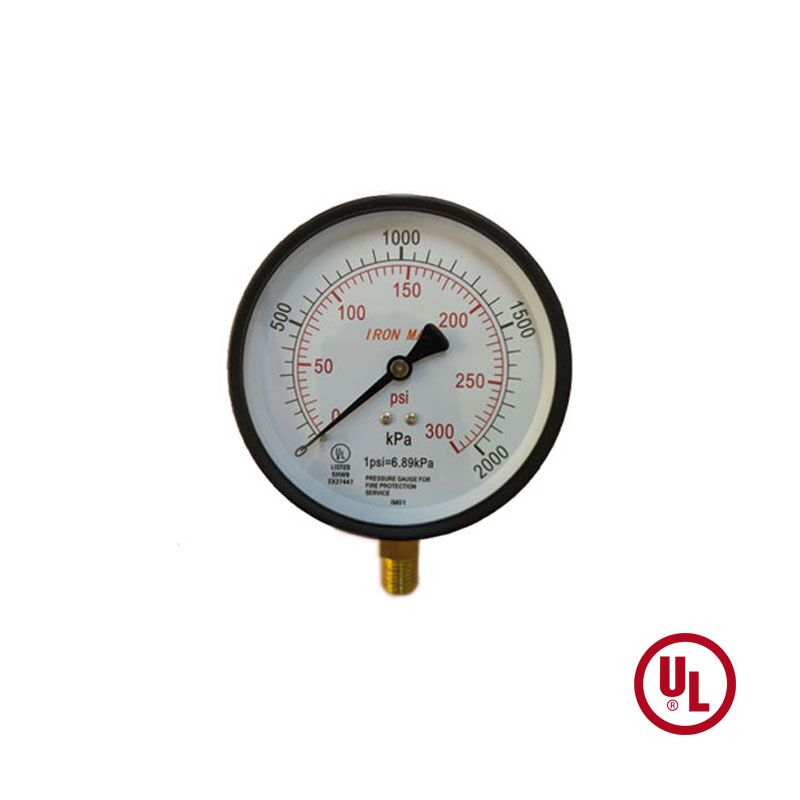 IM01 UL Sprinkler System Bourdon Tube Pressure Gauge SHUNDANFIREAll